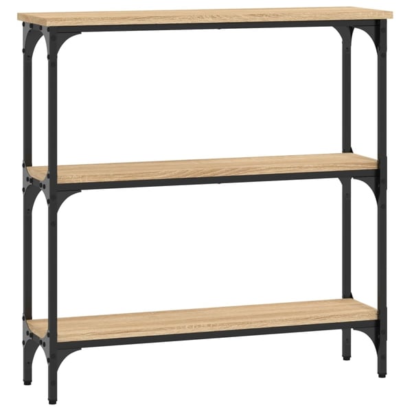 vidaXL Konsollbord Sonoma eik 75x22,5x75 cm konstruert tre