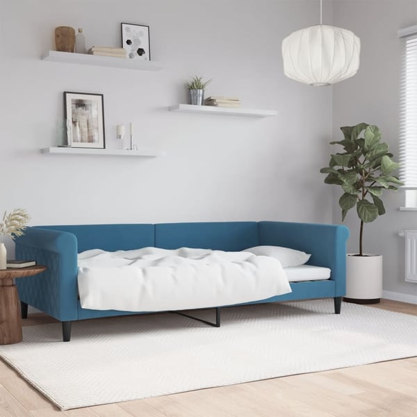 vidaXL daybed 100x200 cm velour blå
