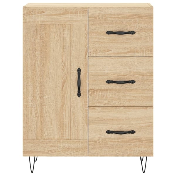 vidaXL Högskåp sonoma-ek 69,5x34x180 cm konstruerat trä