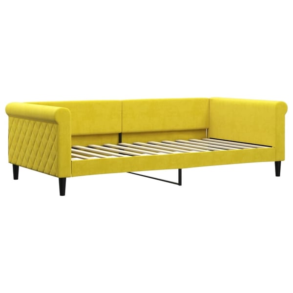 vidaXL daybed med madras 100x200 cm velour gul