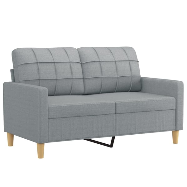 vidaXL sofasæt 3 dele med hynder stof lysegrå