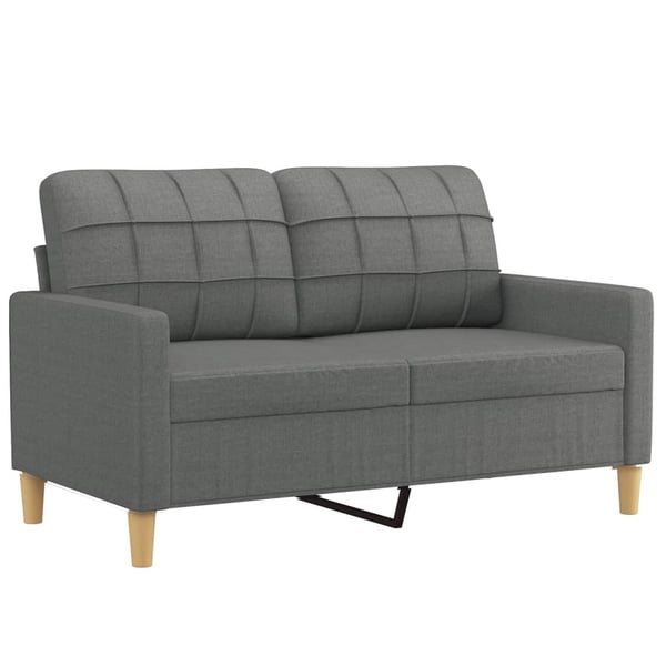 vidaXL sofasæt 3 dele med hynder stof mørkegrå