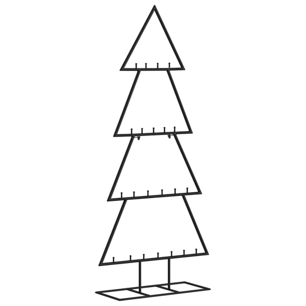 vidaXL Juletre til dekorasjon metall svart 125 cm