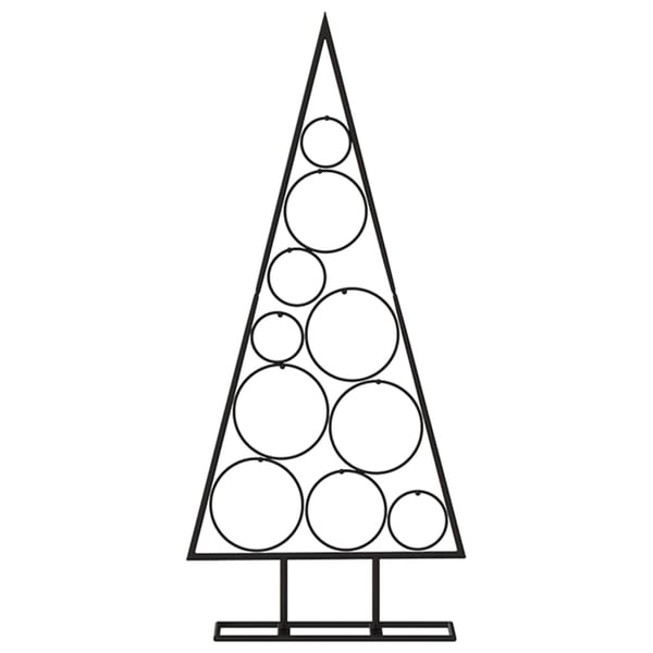 vidaXL Juletre til dekorasjon metall svart 90 cm