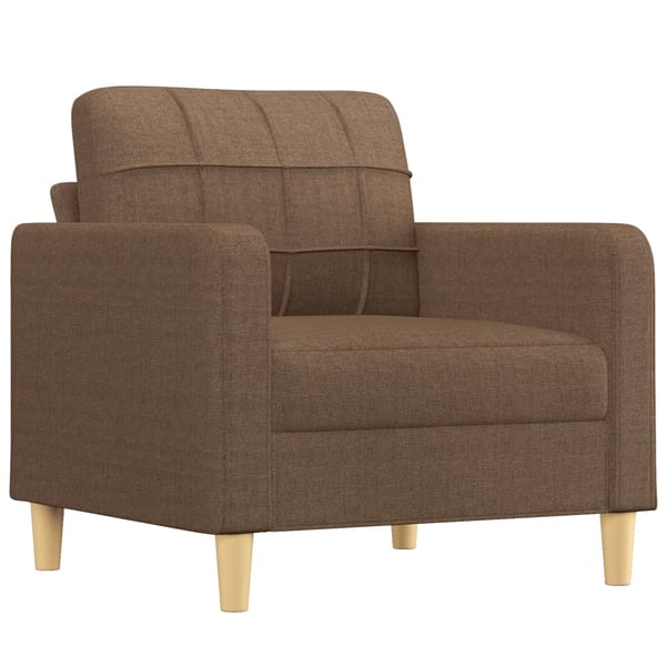 vidaXL sofasæt 3 dele med puder stof brun