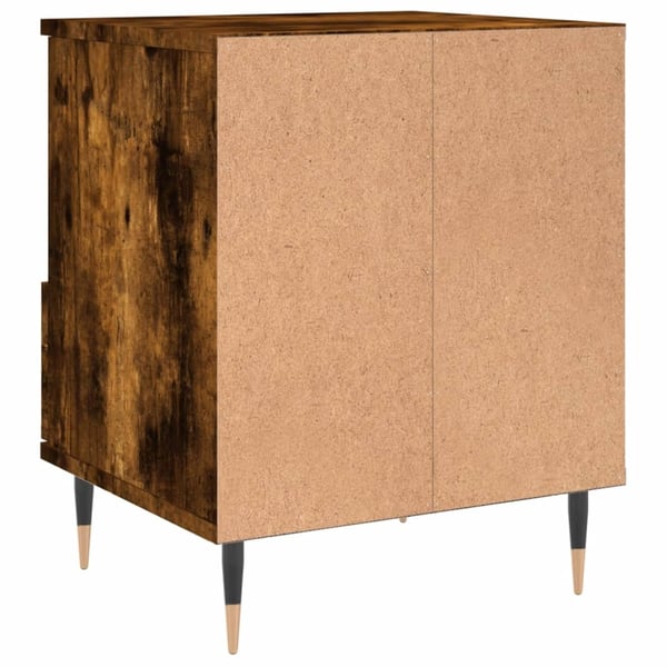 vidaXL sengeborde 2 stk. 40x35x50 cm røget egetræsfarve