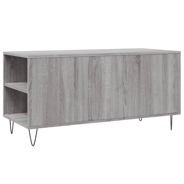 vidaXL Salongbord grå sonoma 102x44,5x50 cm konstruert tre