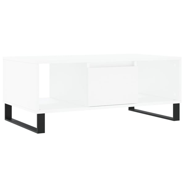 vidaXL Salongbord hvit 90x50x36,5 cm konstruert tre