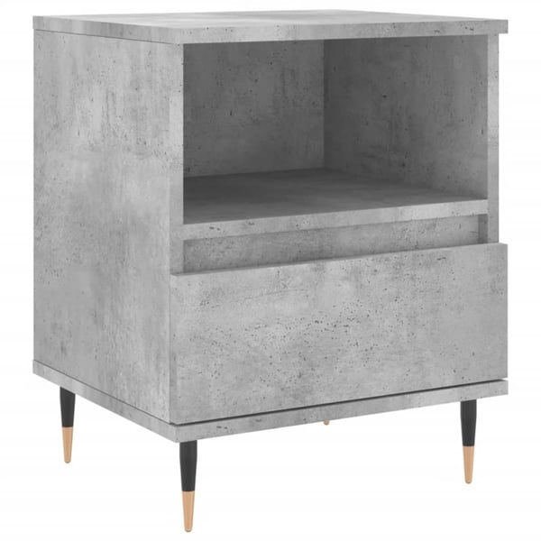 vidaXL Nattbord betonggrå 40x35x50 cm konstruert tre