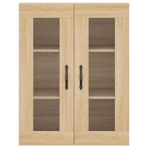 vidaXL Veggskap sonoma eik 69,5x34x90 cm konstruert tre