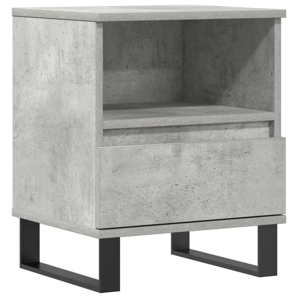 vidaXL Nattbord betonggrå 40x35x50 cm konstruert tre