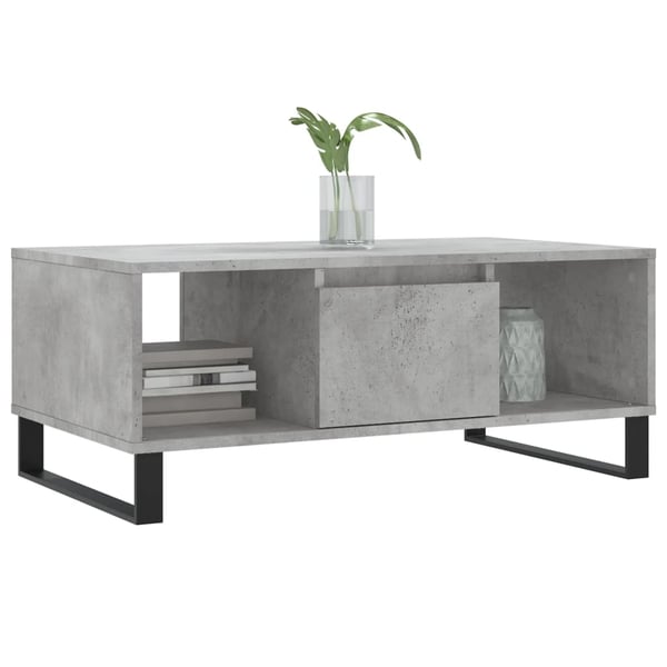 vidaXL Salongbord betonggrå 90x50x36,5 cm konstruert tre