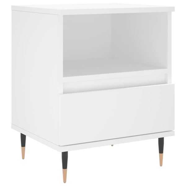 vidaXL Nattbord 2 stk hvit 40x35x50 cm konstruert tre