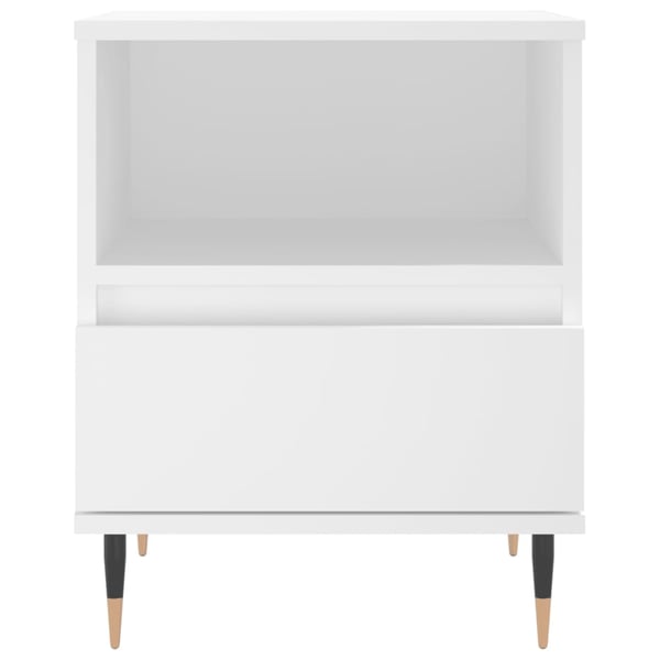 vidaXL Nattbord 2 stk hvit 40x35x50 cm konstruert tre