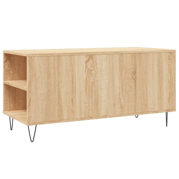 vidaXL Salongbord sonoma eik 102x44,5x50 cm konstruert tre