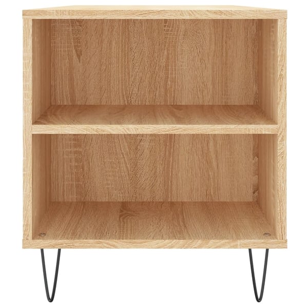 vidaXL Salongbord sonoma eik 102x44,5x50 cm konstruert tre