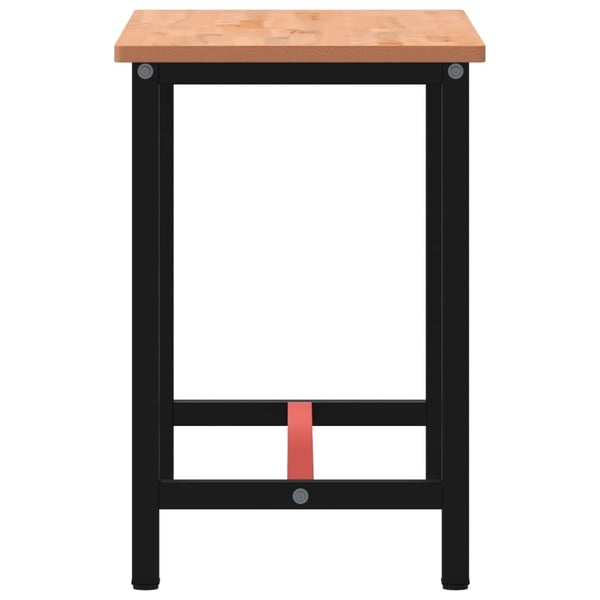 vidaXL arbejdsbænk 115x55x81,5 cm massivt bøgetræ og metal