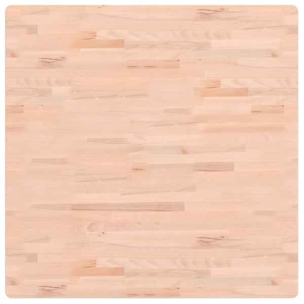 vidaXL Bordplate 90x90x2,5 cm firkantet heltre bøketre