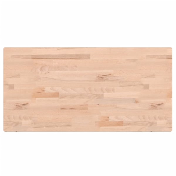 vidaXL Benkeplate til bad 80x40x1,5 cm heltre bøketre
