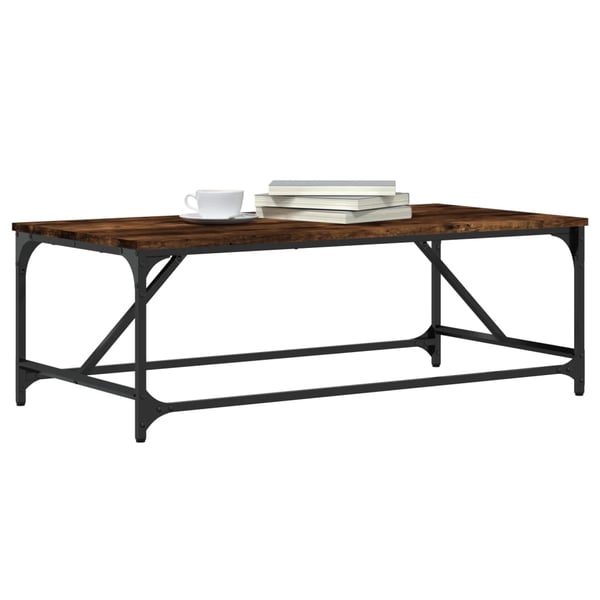 vidaXL sofabord 100x50x35 cm konstrueret træ røget egetræsfarve
