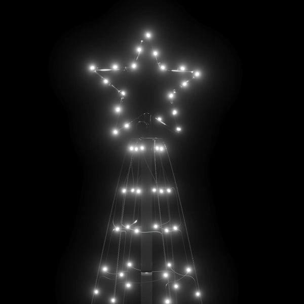 vidaXL LED Juletre med Spikes 220 LEDs Kald Hvit 180 cm