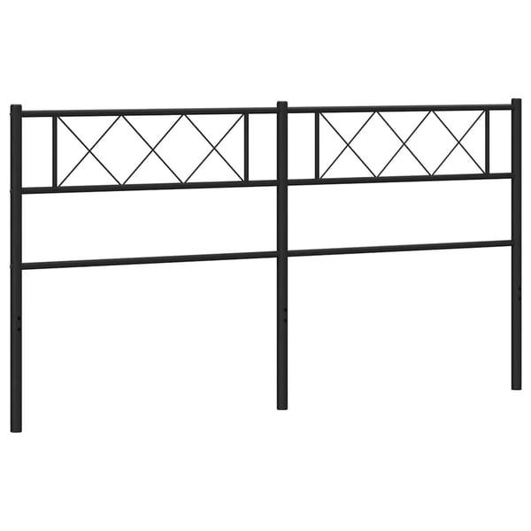 vidaXL Utskiftbar sengegavl i metall svart 193 cm