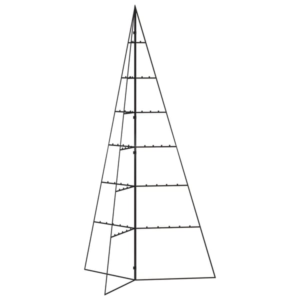 vidaXL Juletre til dekorasjon metall svart 140 cm