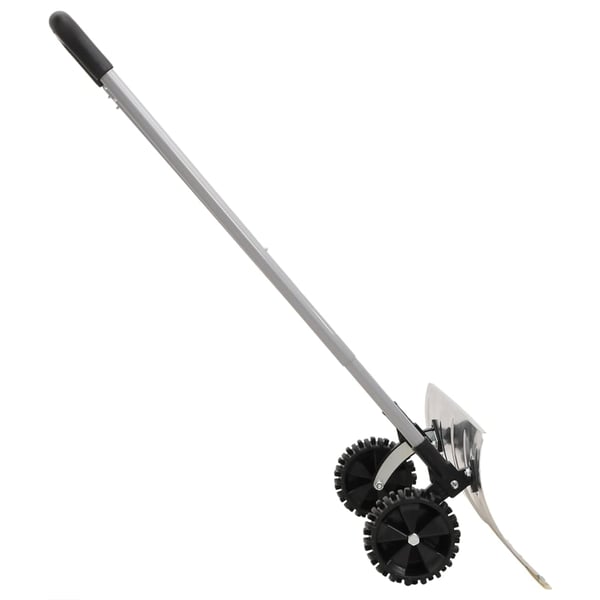 vidaXL Snöskyffel med utdragbart handtag silver 61 cm stålblad