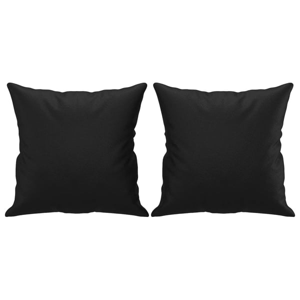 vidaXL 2-personers sofa med pyntepuder 140 cm kunstlæder sort