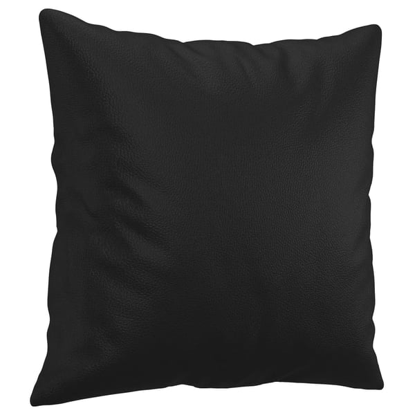 vidaXL 2-personers sofa med pyntepuder 140 cm kunstlæder sort