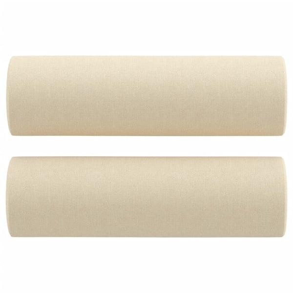 vidaXL sofasæt 3 dele med puder stof cremefarvet