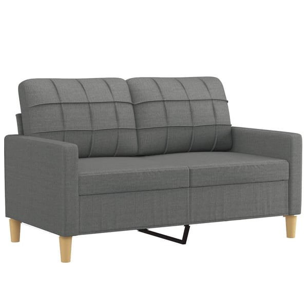 vidaXL sofasæt 3 dele med puder stof mørkegrå