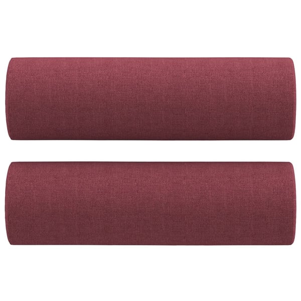 vidaXL 2-personers sofa med pyntepuder 140 cm stof vinrød