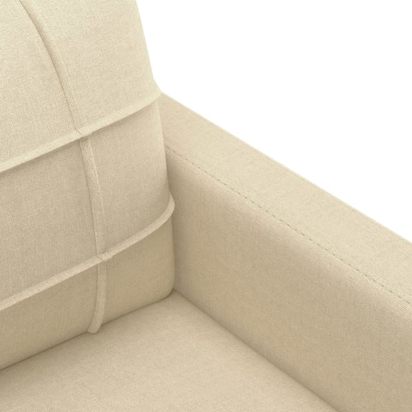 vidaXL sofasæt 4 dele med puder stof cremefarvet