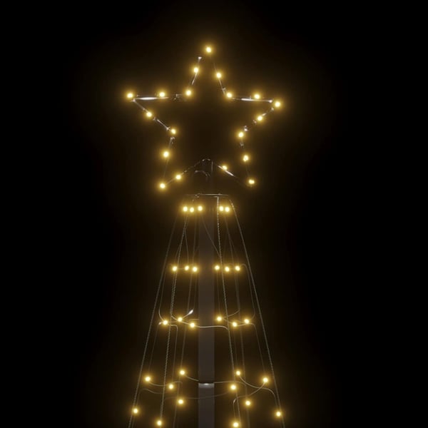 vidaXL LED-juletræ med spyd 220 LED'er 180 cm varmt hvidt lys