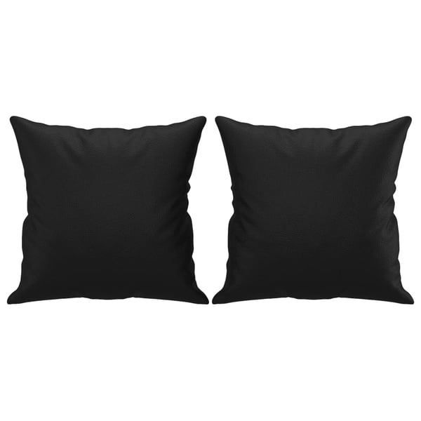 vidaXL 2-personers sofa med pyntepuder 120 cm kunstlæder sort