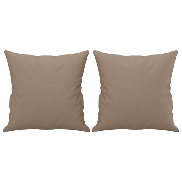 vidaXL 2-personers sofa med pyntepuder 120 cm kunstlæder cappuccino