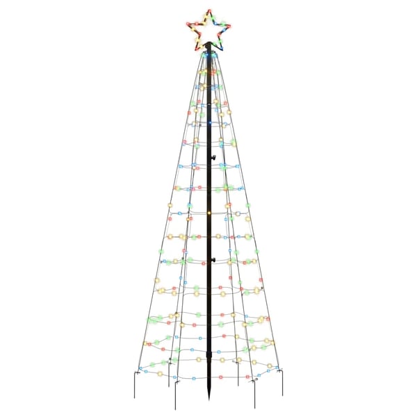 vidaXL LED joulukuusi piikeillä 220 värikästä LED-valoa 180 cm