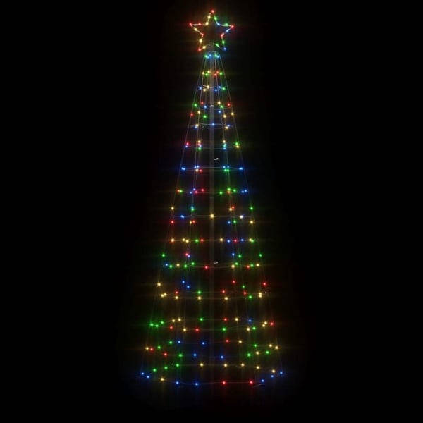 vidaXL LED joulukuusi piikeillä 220 värikästä LED-valoa 180 cm