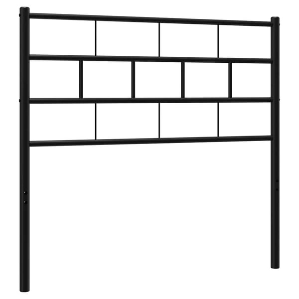 vidaXL Utskiftbar sengegavl i metall svart 75 cm