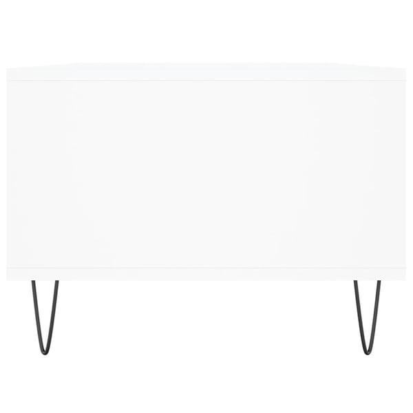 vidaXL Salongbord hvit 90x50x36,5 cm konstruert tre