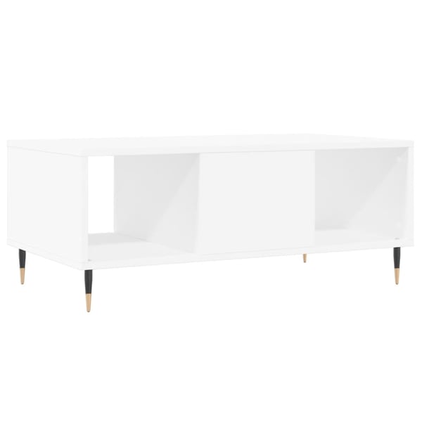 vidaXL Salongbord hvit 90x50x36,5 cm konstruert tre