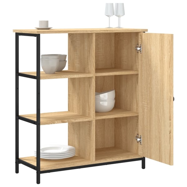 vidaXL Skjenk Sonoma eik 70x30x80 cm konstruert tre