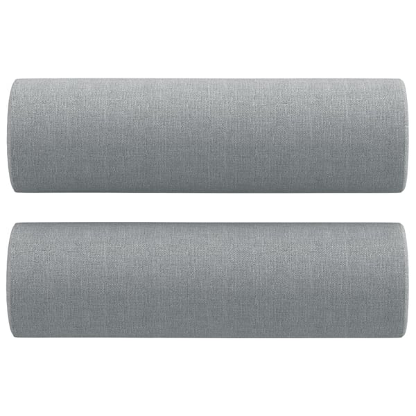 vidaXL sofasæt 2 dele med puder stof lysegrå