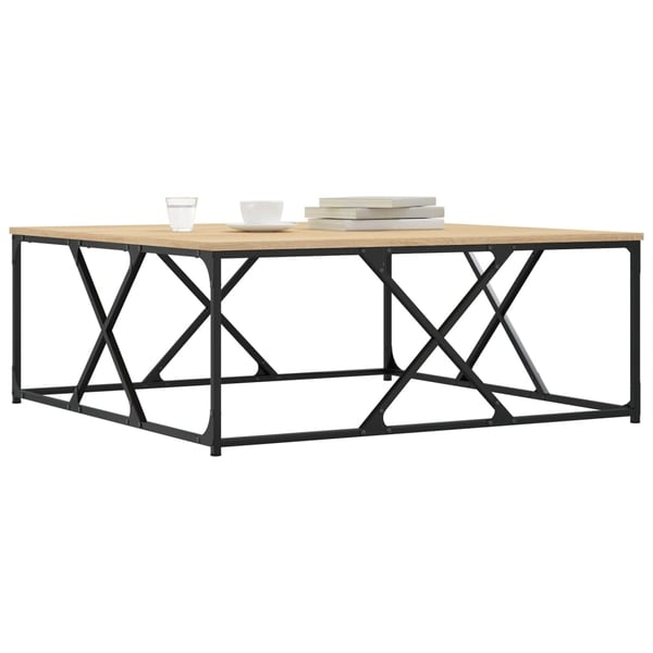 vidaXL Salongbord sonoma eik 100x100x40 cm konstruert tre