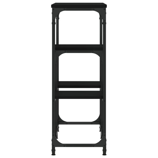 vidaXL Konsollbord svart 89,5x28x76 cm konstruert tre