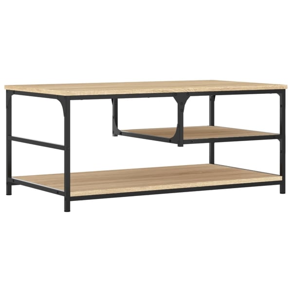 vidaXL sofabord 90x49x40 cm konstrueret træ sonoma-eg