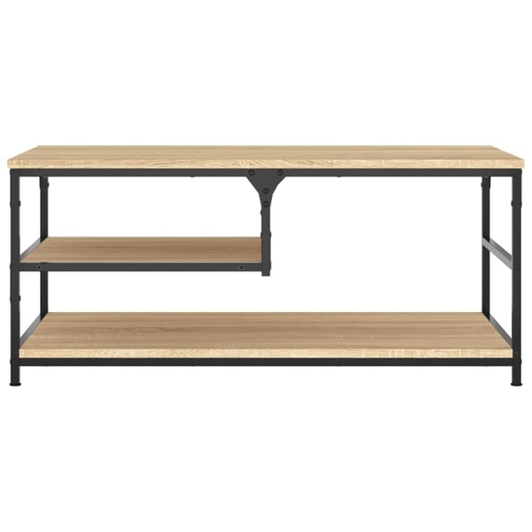 vidaXL sofabord 90x49x40 cm konstrueret træ sonoma-eg