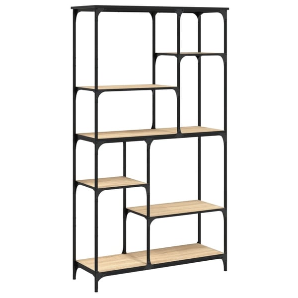 vidaXL bogreol 99x35,5x176 cm konstrueret træ og jern sonoma-eg