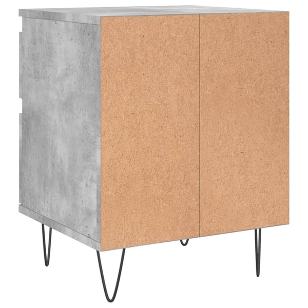 vidaXL Nattbord 2 stk betonggrå 40x35x50 cm konstruert tre
